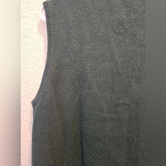 Southern Lady Knit Sweater Vest Size L Green Button up Birds Cardinal Grannycore - Picture 6 of 6